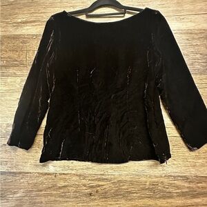 Bill Blass Black Velvet Shimmery‎ Blouse